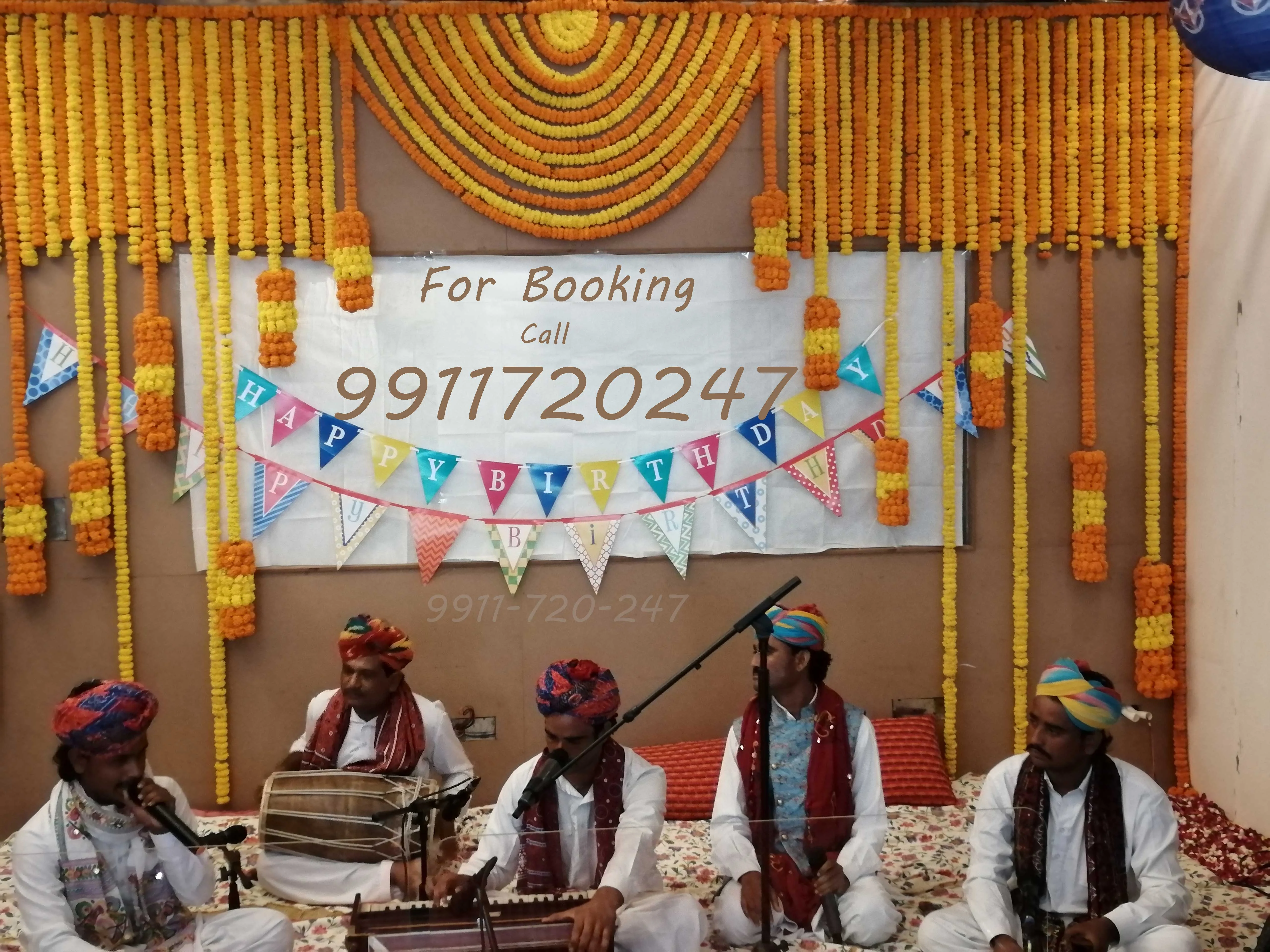 Festival sound system and stage for a Navratri Garba night in Delhi NCR